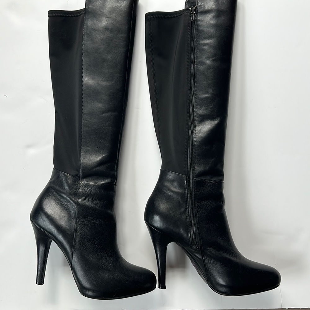 Black high heel boots